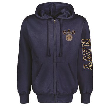 Navy Pride Adult Navy Dad Full Zip Fleece