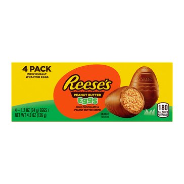Reese's Easter Milk Chocolate & Peanut Butter Eggs, 4-Pack