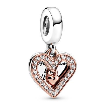 Pandora Sparkling Freehand Heart with CZ Dangle Charm