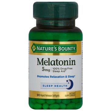 Nature's Bounty Melatonin 5mg Softgels, 90-count