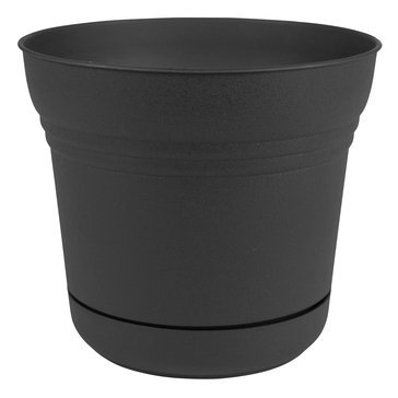 Bloem Saturn Planter Charcoal 12in