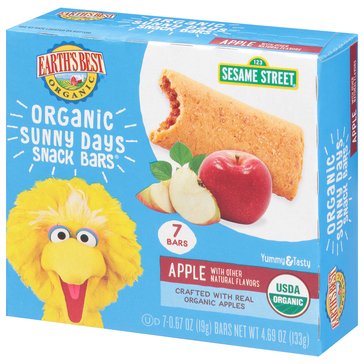 Earth's Best Sunny Days Apple Snack Bars, 7-Count