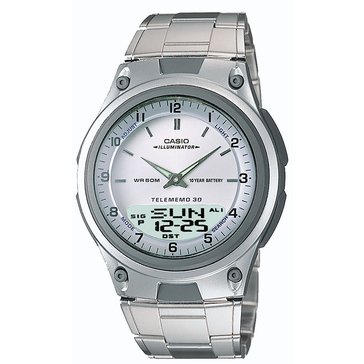 Casio Men's Grey Dial/Silver Stainless Steel Strap Watch