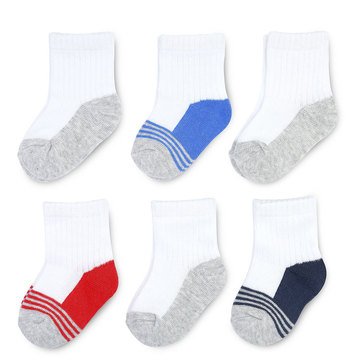 Goldbug Baby Boys'On The Goldbug Quarter Rib Crew Socks 6-Pack