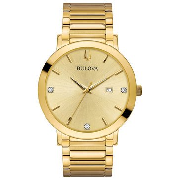 Bulova Men's Diamond Two Tone Bracelet Watch