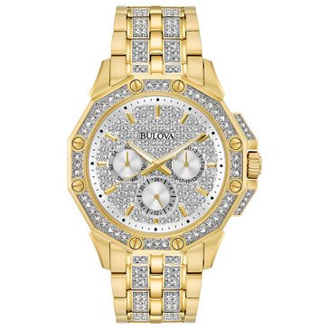 Bulova Men's Swarovski Crylstal Accent Bracelet Watch