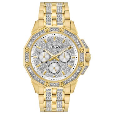 Bulova Men's Swarovski Crylstal Accent Bracelet Watch