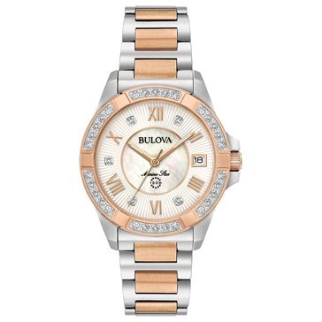 Bulova Women's Marine Star Diamond Two-Tone Bracelet Watch