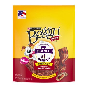 Beggin' Strips Thick Cut Hickory Smoke 40 oz. Adult Dog Treats