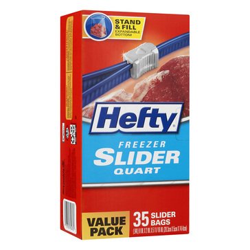 Hefty Slider Bag Quart Freezer Value Pack