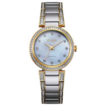 Citizen Women's Silhouette Crystal Stainless Steel Bracelet Eco-Drive Watch