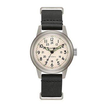 Bulova Hack Men's Leather Strap Watch