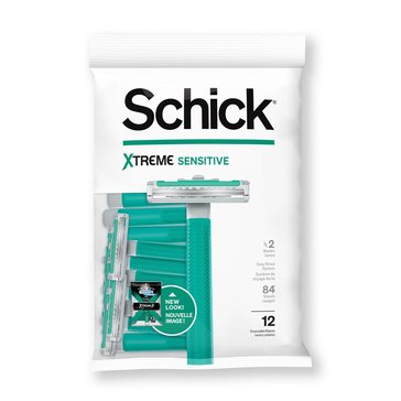 Schick Men's Xtreme2 Sensitive Disposable Razor 12-Count