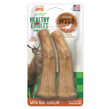 Nylabone Healthy Edibles Holiday Antler Venison Medium 2 count