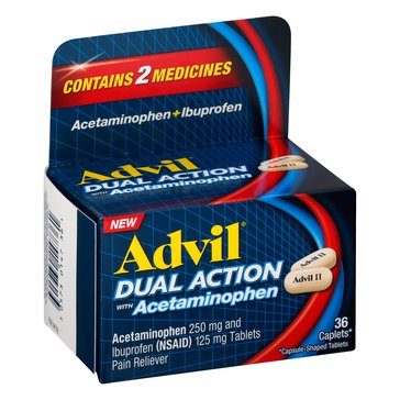 Advil Dual Action With Acetaminophen, 36-count