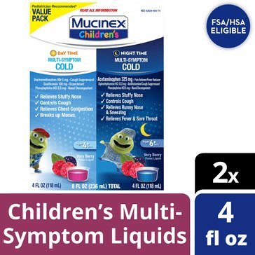 MUCINEX Childrens Multi-Symptom Liquid - Day Night 6/2x4oz