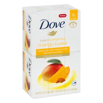 Dove Glowing Mango and Almond Butter Bar Soap 6ct 7.5oz
