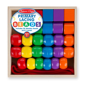 Melissa & Doug Primary Lacing Beads, 30-count