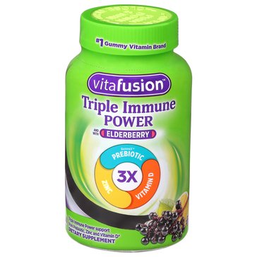 Vitafusion Triple Immune Power Probiotic, Zinc & Vitamin C Gummies,  60-count