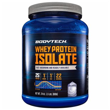 BodyTech Whey Protein Isolate 1.5lb, 23-Servings