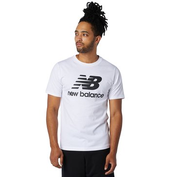 New Balance Men's Essentials Stacked Logo Short Sleeve Tee