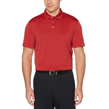 PGA Tour Men's Feeder Stripe Short Sleeve Polo