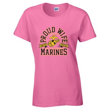 MV Sport Women's USMCs Proud Wife Tee