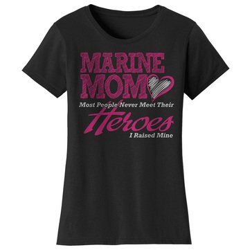 Frontline Military Apparel Women's USMC Mom Meet Their Heroes Tee