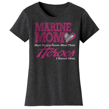 Frontline Military Apparel Women's USMC Mom Meet Their Heroes Tee