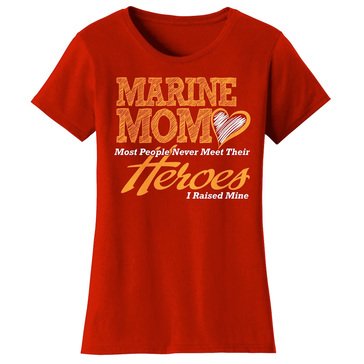 Frontline Military Apparel Women's USMC Mom Meet Their Heroes Tee