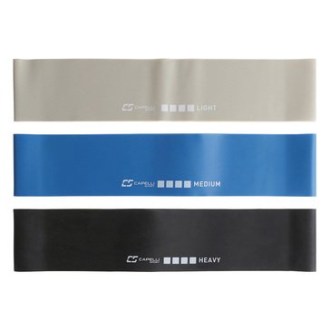 Capelli Sport Looped Resistance Band, 3-Pack