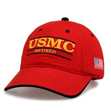 The Game Men's USMC Retired Bar With Flag Hat