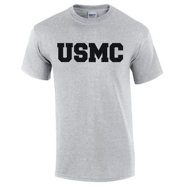 MV SPORT Mens USMC Block CLassic Short Sleeve Tee