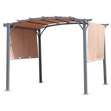 Harbor Home Archie 10x10' Steel Pergola with Retractable Shade