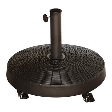 Harbor Home Wicker 52lb Umbrella Base With Wheels