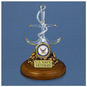 Glass Baron Navy Veteran Anchor Figurine