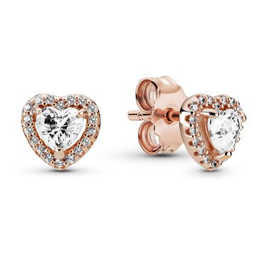 Pandora Sparkling Elevated Hearts Earrings