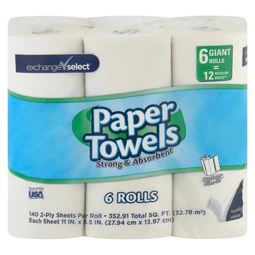 Exchange Select Big Roll Paper Towels,  6-count