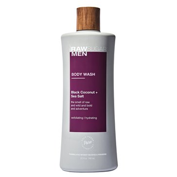 Raw Sugar Mens Heritage Body Wash Black Coconut and Sea Salt 25oz