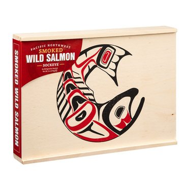 Seabear Smoked Sockeye Salmon in Wood Totem Box 6oz