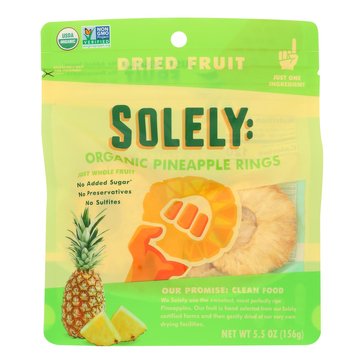 Solely Organic Pineapple Rings Dried Fruit, 5.5oz