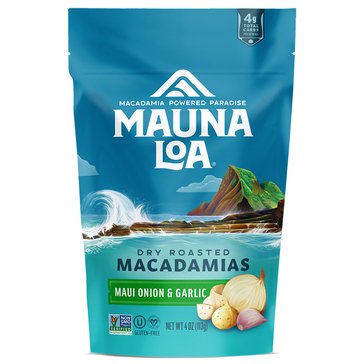 Mauna Loa Maui Dry Roasted Onion & Garlic Macadamias, 4oz