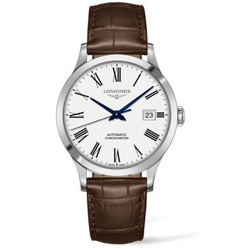 Longine's Men's Record Automatic Roman Dial Chronometer Watch