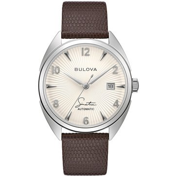Bulova Men's Frank Sinatra Fly Me To The Moon Leather Strap Watch