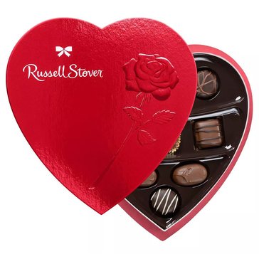 Russell Stover Red Foil Heart Assorted Chocolates, 5.1oz
