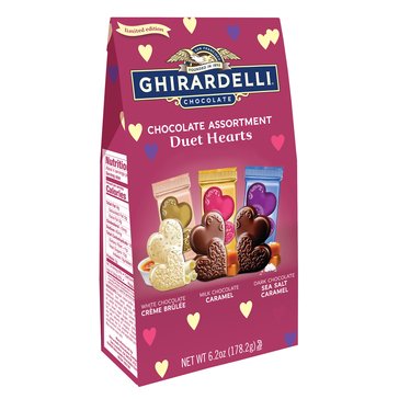Ghirardelli Valentine's Chocolate Duet Hearts Large Bag