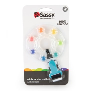 Sassy Rainbow Star Teether with Strap