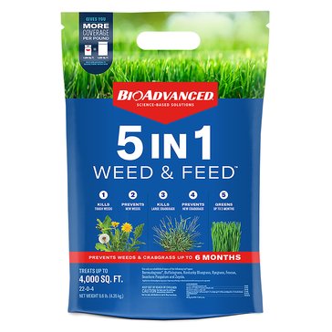BioAdvanced 9.6-lb. 5-in-1 Weed And Feed