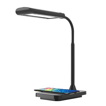 Office Depot Realspace Trezdon RGB LED Desk Lamp With USB and Qi Wireless Charger