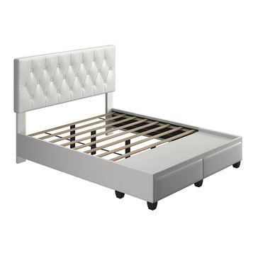 Boyd Sleep Angeline Faux-Leather Platform Drawer Bed